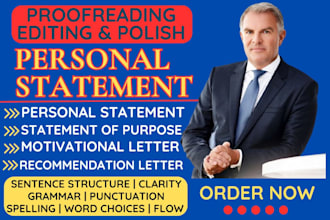proofread and polish your personal statement, sop, college application essay