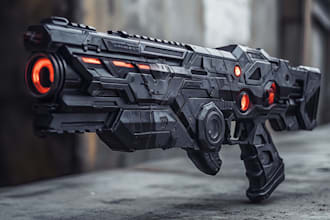 design weapon, and auto parts vector art illustration