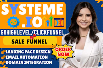 build converting sales funnel in gohighlevel, systeme io or clickfunnels