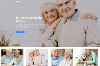 design senior care website home care website elderly care healthcare website