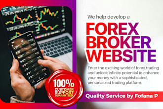 develop a forex broker website, mimic functional crypto trading