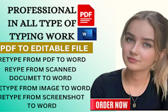 do english typing job pdf to word fast typist retype scanned documents covert