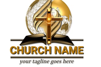 draw beautiful church logo design