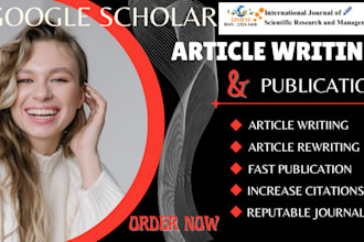 write and publish your research articles in google scholar indexed journal