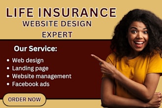 design  life insurance website, medicare insurance website