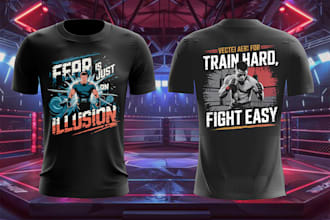 make custom unique MMA, boxing, sports, gym t shirt design