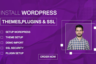 install wordpress, themes and plugin with demo data