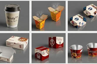 design premium product packaging and label with die cut