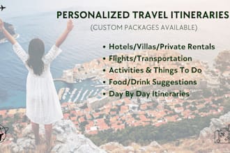 we design a custom travel itinerary for any destinations