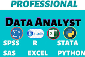 perform statistical data analysis in spss, python, rstudio, and stata