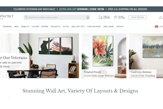 create sleek wall art shopify store canvas art wall art store dropshipping store