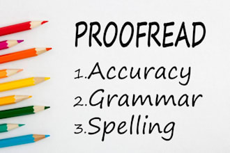 professionally proofread and review your material