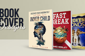 design premium book cover, ebook cover, kindle cover and custom cover design