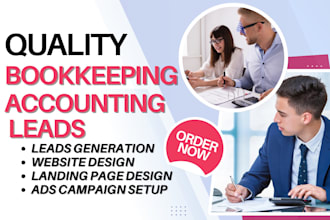 do bookkeeping lead generation accounting lead bookkeeping landing page tax lead