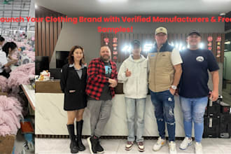 provide 5 verified clothing manufacturers with free samples