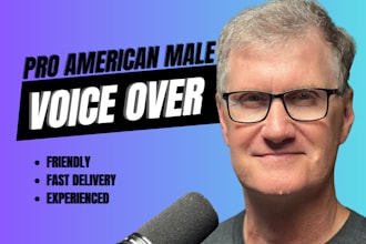 do a professional male voice over in english