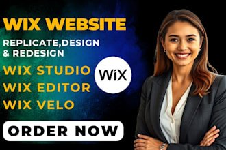 redesign wix website, build design redesign wix website, wix studio booking SEO