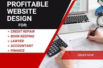 design credit repair bookeeping website accountant lawyer finance website
