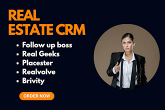 setup follow up boss, real geeks, placester, realvolve, brivity real estate crm