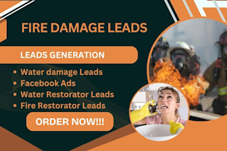 generate fire damage leads water damage leads water restoration leads website