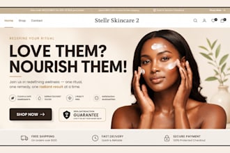 skincare shopify store beauty store cosmetics store spa website skincare website