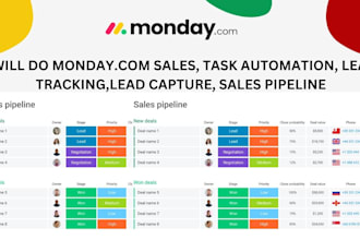 do mondaycom sales and task automation lead tracking, capture, sales pipelines