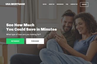 design mortgage website mortgage protection website mortgage landing page