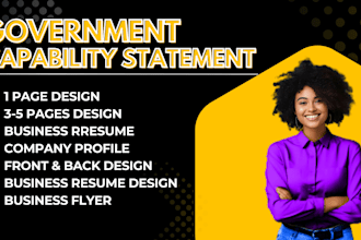 design effective one sheet, capability statement, for federal government bids