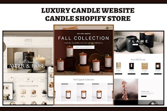 design candle website candle shopify store light shopify website light store