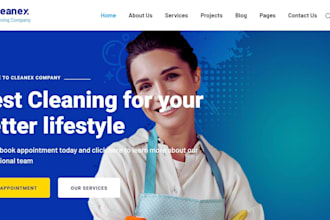 build house or office cleaning service website booking koala website launch27