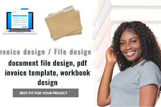 create invoice design, file design, document file design, pdf invoice template