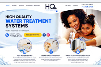water filtration website water treatment website installation water damage leads