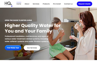 water filtration website water treatment website installation water damage leads