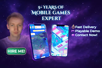 develop your 2d or 3d mobile game using unity or godot
