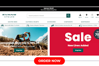 design bicycle ecommerce website bicycle rental website bicycle parts website