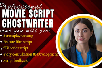 do ghostwrite and edit movie script, screenplay features, tv pilot film schedule