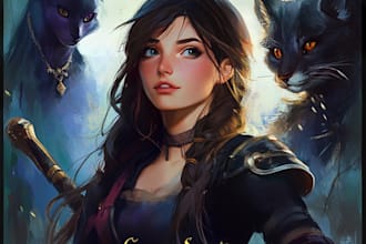 paint semi realistic fantasy art