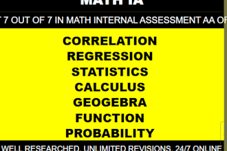 do statistics, probability, calculus, hl, sl ia and ee