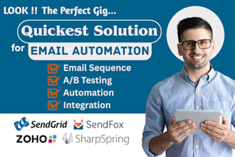 setup email automation zeptomail emma sendfox sharpspring sendgrid zoho campaign
