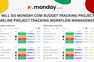 do monday budget tracking project timelines project tracking workflow management