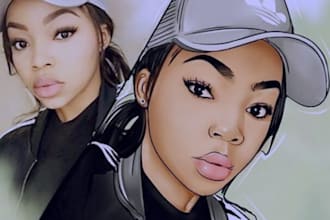 draw realistic personalized cartoon of you tinder dating profile setup
