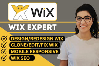 design clean wix website fix wix edit wix clone wix revamp wix website redesign