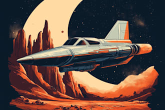 do design a spaceship, sci fi illustration and sci fi art