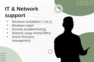 do expert network support, windows, linux, activedirectory, o365 troubleshooting