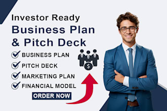 write an investor ready business plan and pitch deck for startups