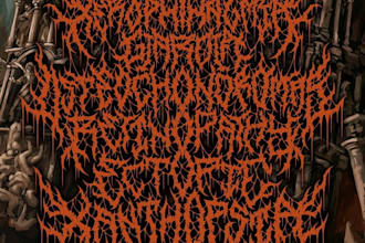 design a dripping blood style metal logo