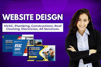 design websites for plumbing cleaning roofing hvac construction and contractors
