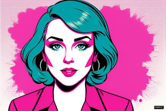 make pop art portrait illustration