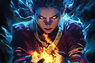 draw anime character or fan art illustration