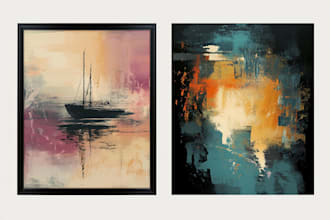 create digital oil abstract art